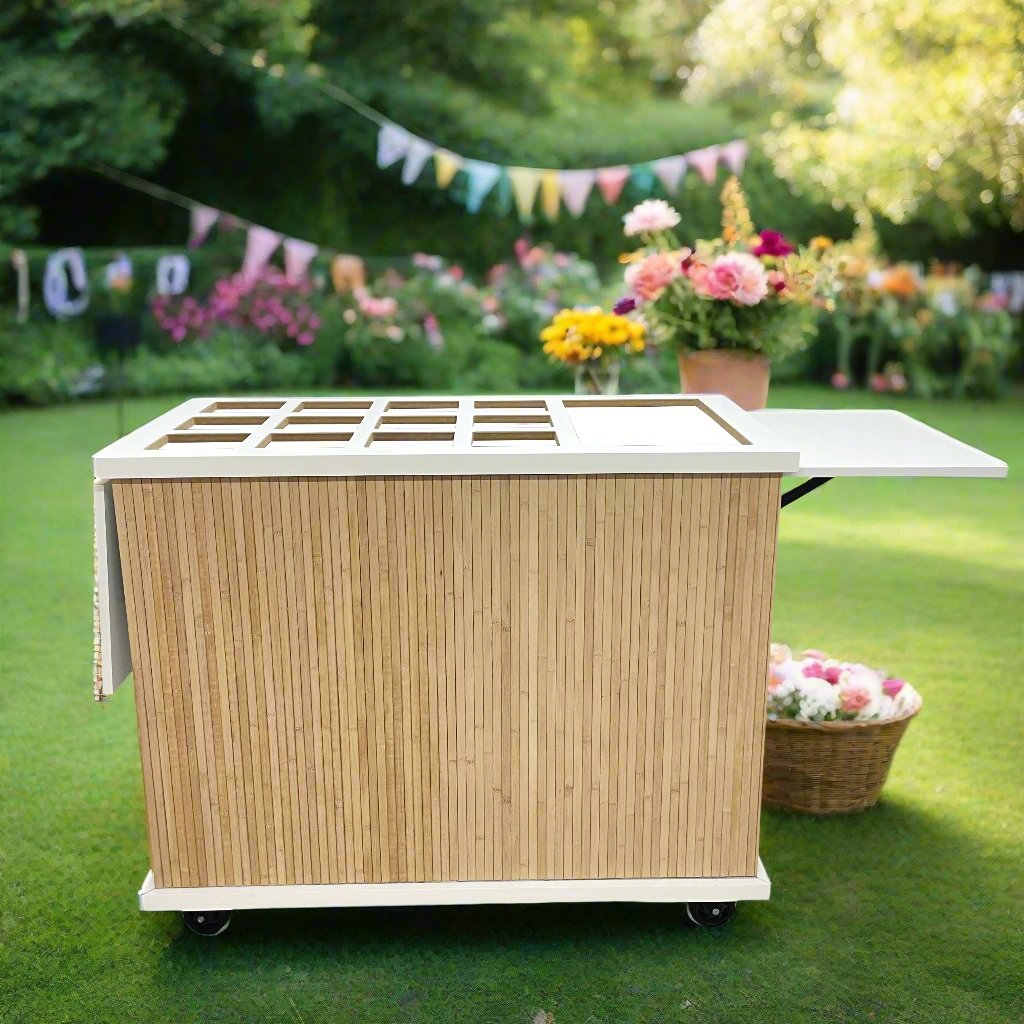 Add on folding side shelf for carts