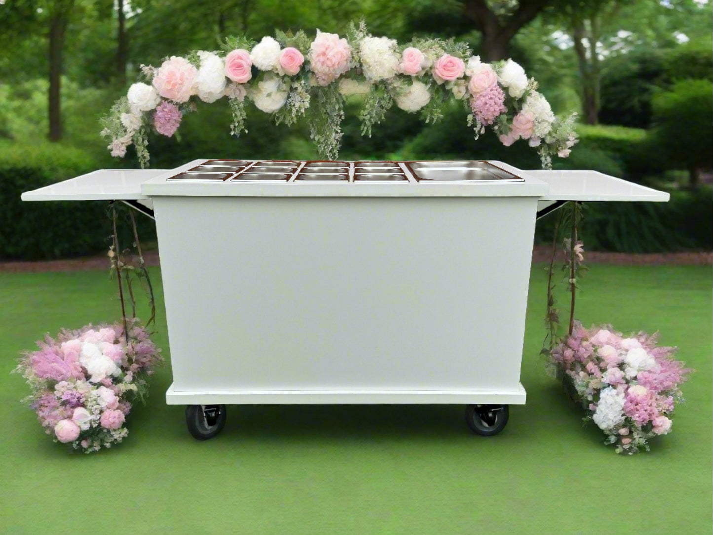 Add on folding side shelf for carts