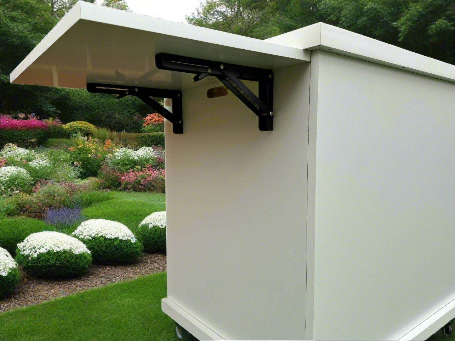 Add on folding side shelf for carts