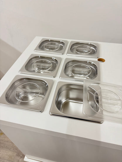 Set of 6 Clear plastic lids for pans