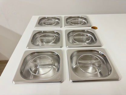 Set of 6 Clear plastic lids for pans