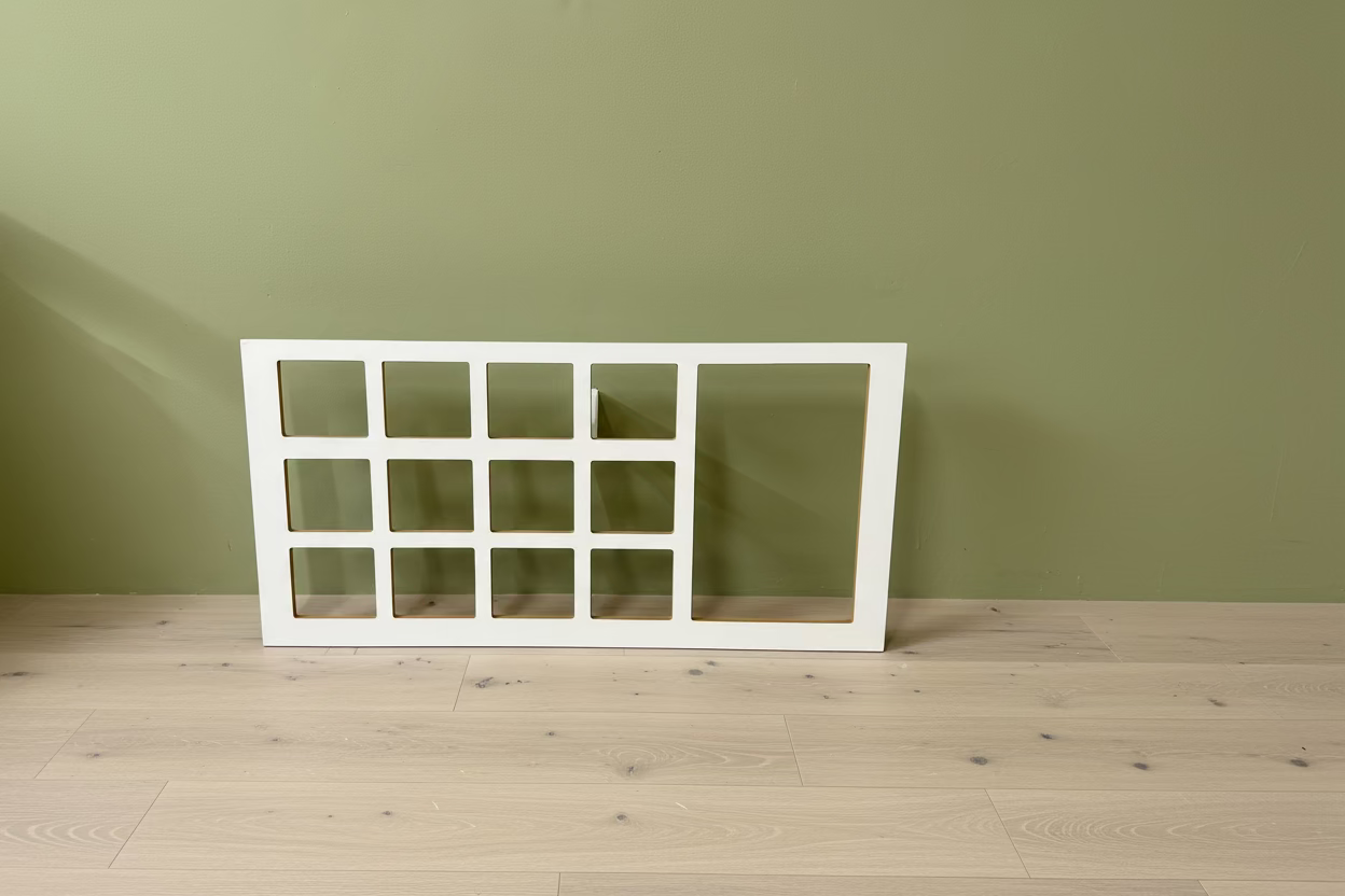 Additional worktop only with 12 small and 1 large pan cutouts and optional parasol hole