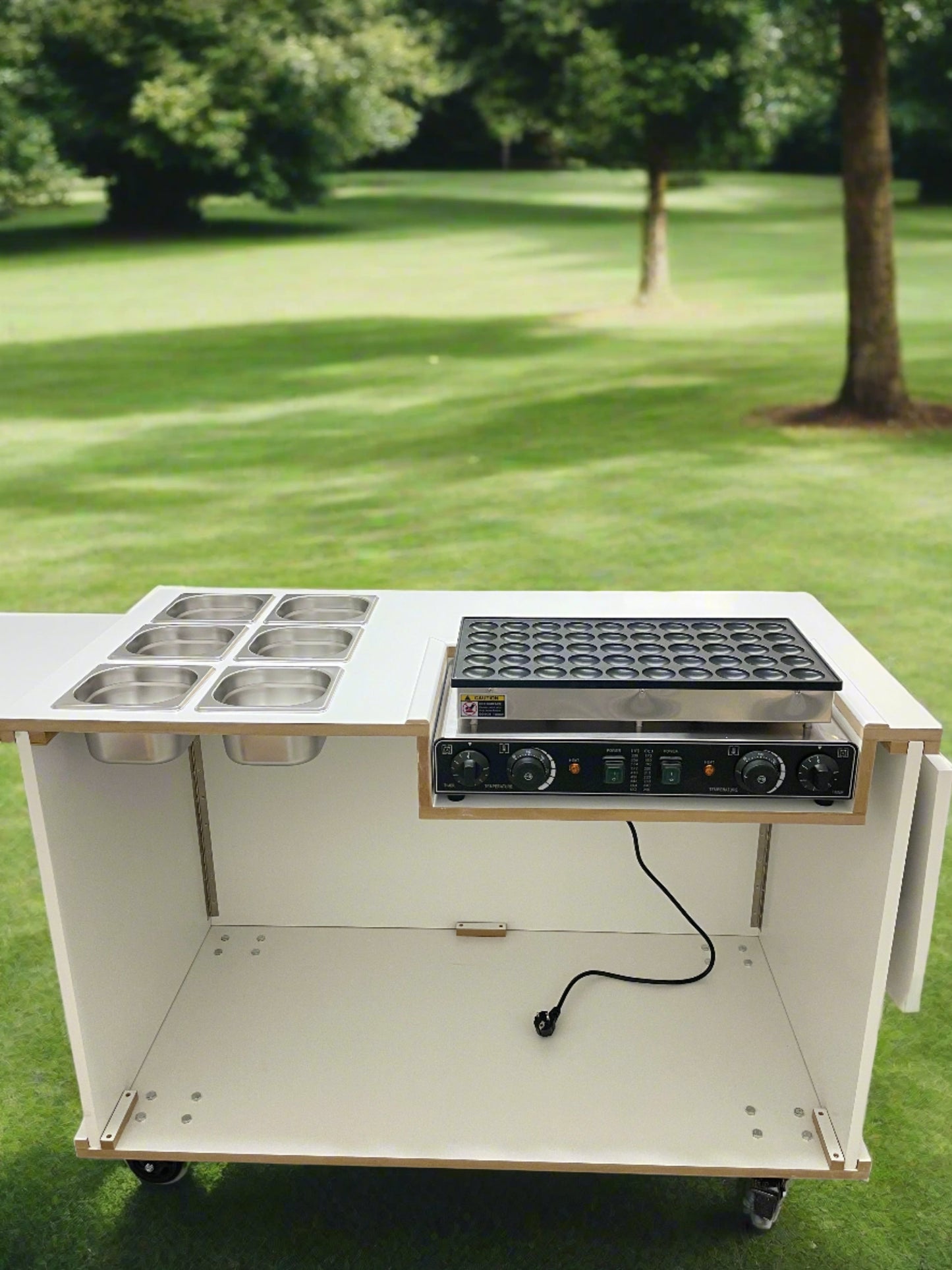 Mobile Mini Pancake Cart. Folding Pancake Event Cart