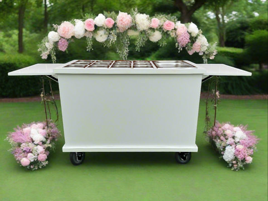 Add on folding side shelf for carts