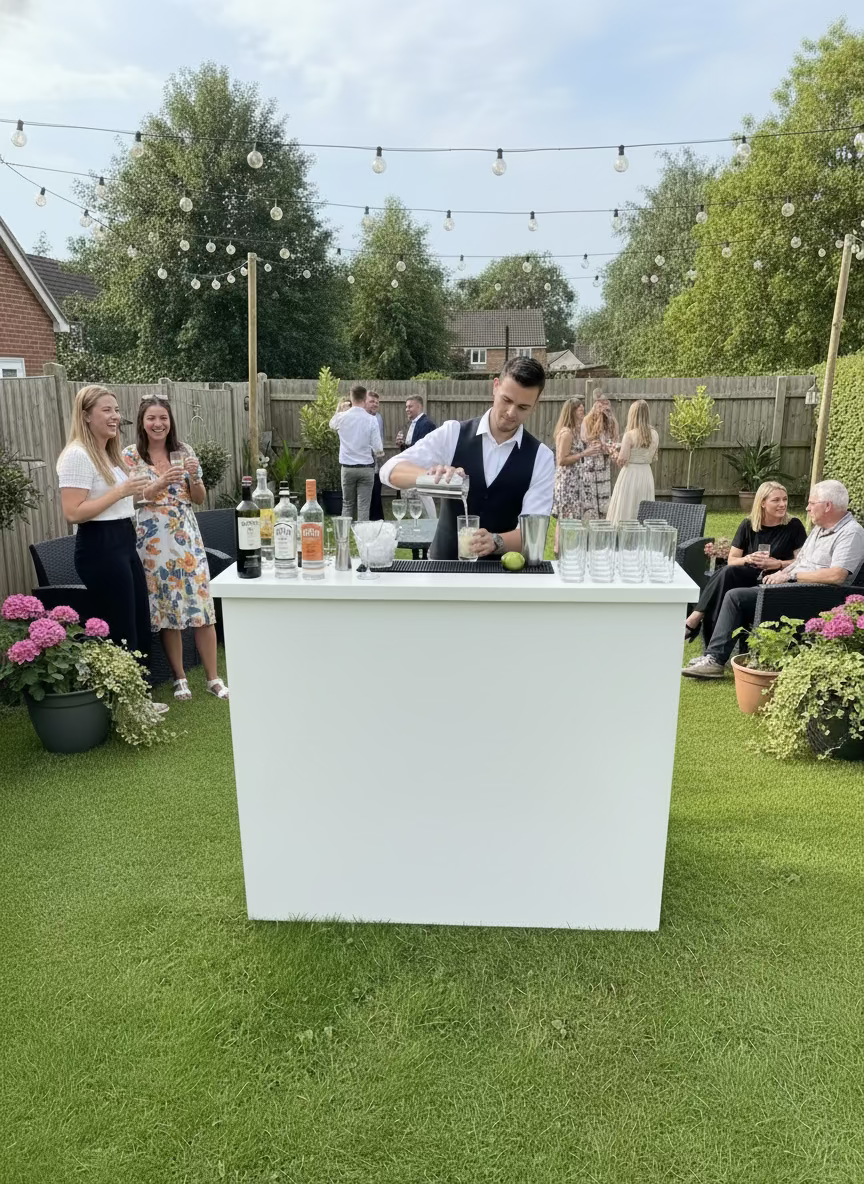 Portable folding bar