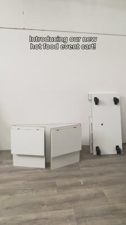 Cart with electric heated wet Bain Marie